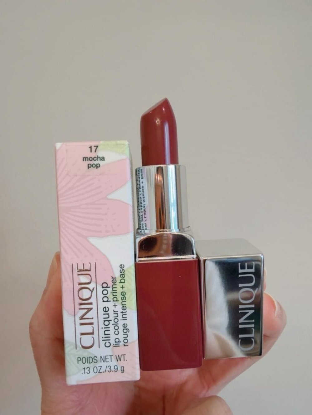 NEW Clinique Pop Lip Colour + Primer - 17 Mocha Pop (Full Size)